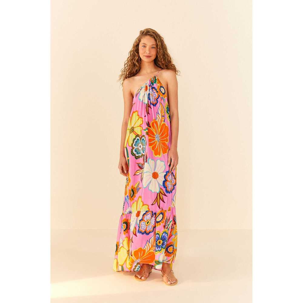 Pink Full Garden Maxi Dress